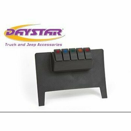 DAYSTAR 11-17 Jeep Wrangler JK Lower Switch Panel W/ 4 Rocker Switches Black KJ71038BK